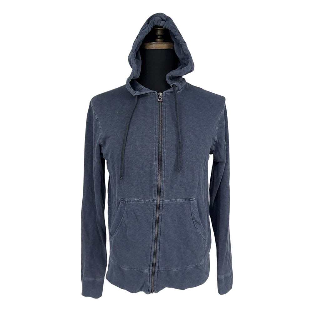 James Perse Standard Men's Full Zip Hoodie Slate Blue Size 1 Small Made in USA
